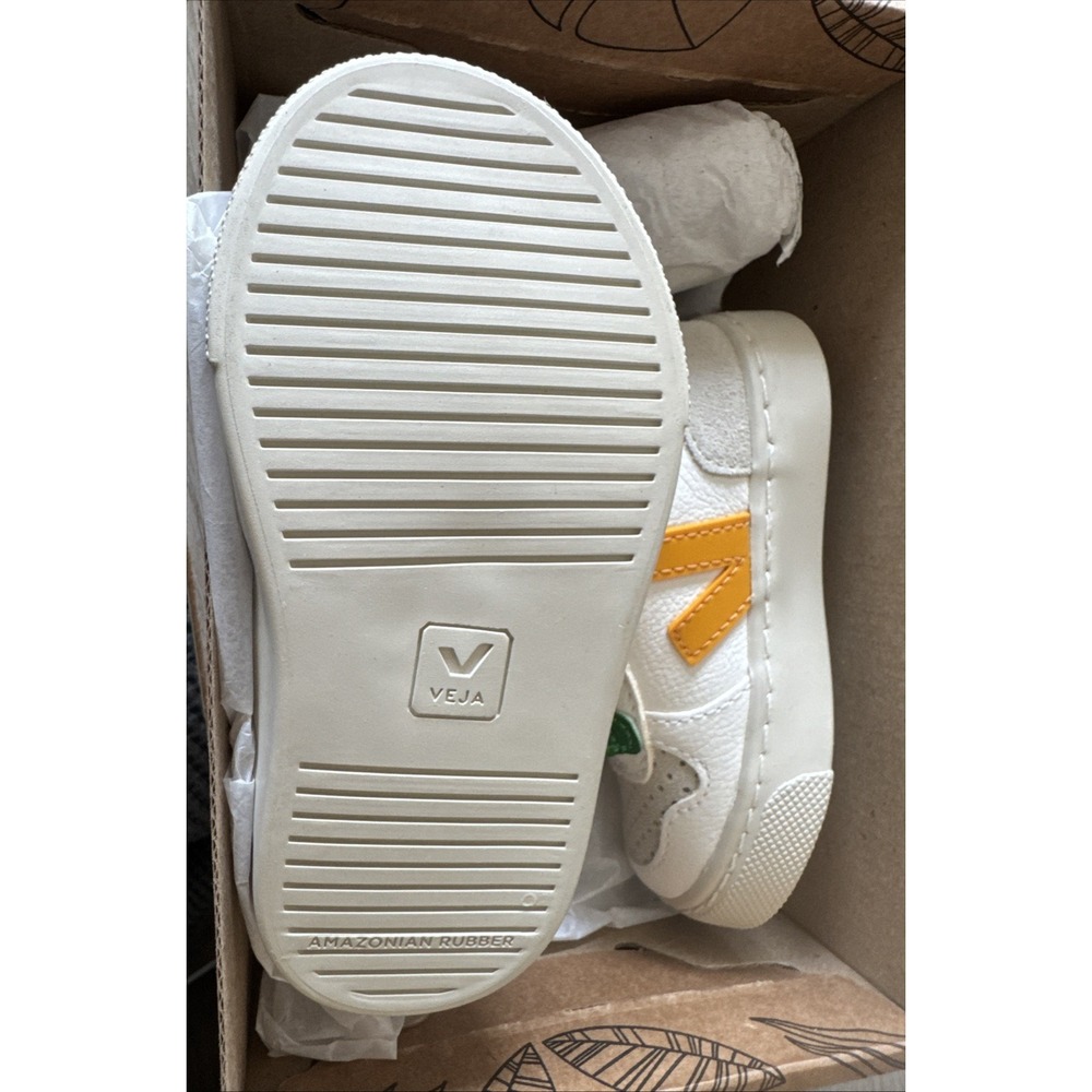 VEJA Unisex Kids V10 Leather Sneakers Toddler Size US 6 EUR 22 NEW box - Picture 6 of 7